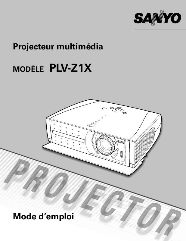Guide utilisation SANYO PLV-Z1X  de la marque SANYO