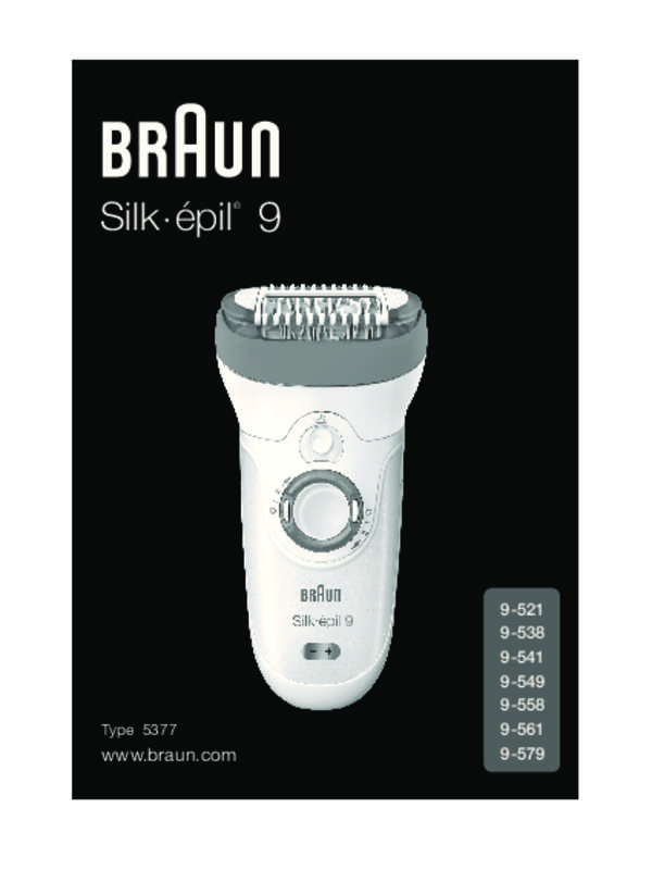 Guide utilisation BRAUN SILK EPIL 9  de la marque BRAUN
