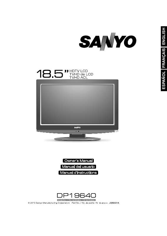 Guide utilisation SANYO DP19640  de la marque SANYO