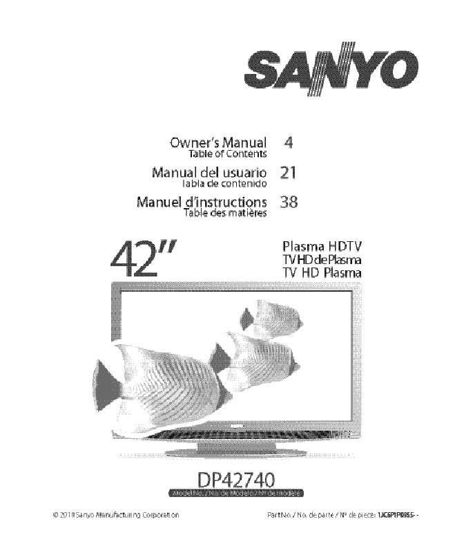 Guide utilisation SANYO DP42740  de la marque SANYO