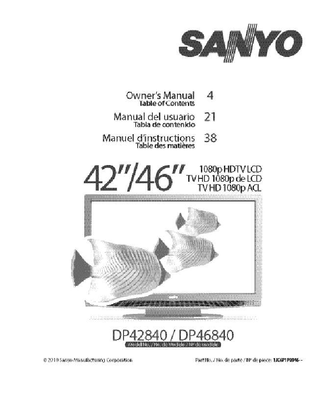 Guide utilisation SANYO DP42840  de la marque SANYO