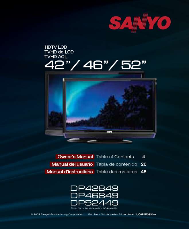 Guide utilisation SANYO DP42849  de la marque SANYO