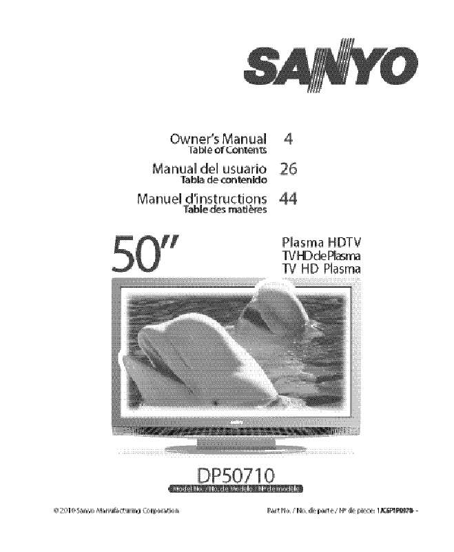 Guide utilisation SANYO DP50710  de la marque SANYO