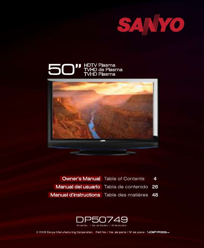 Guide utilisation SANYO DP50749  de la marque SANYO