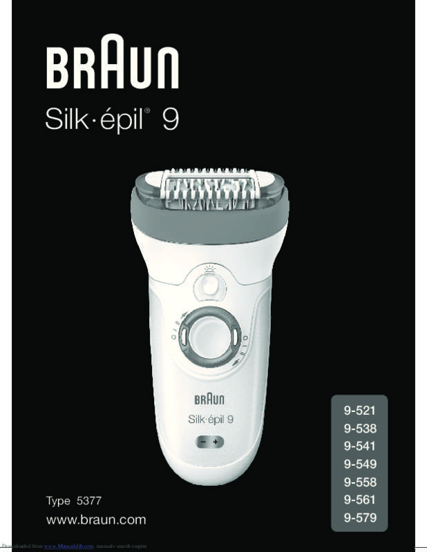 Guide utilisation BRAUN SILK-EPIL 9-521 WET&DRY  de la marque BRAUN