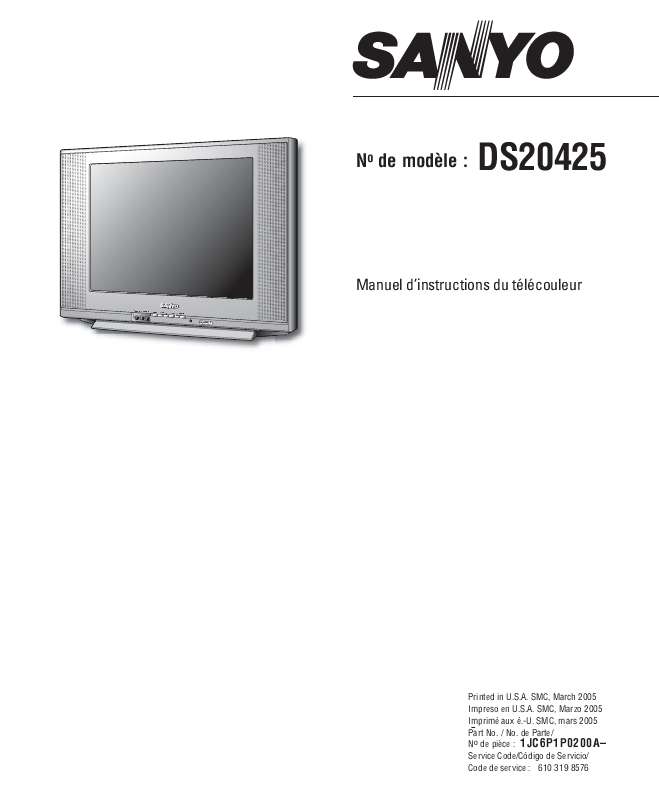 Guide utilisation SANYO DS20425  de la marque SANYO