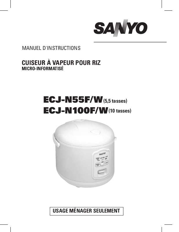 Guide utilisation SANYO ECJ-N100F  de la marque SANYO