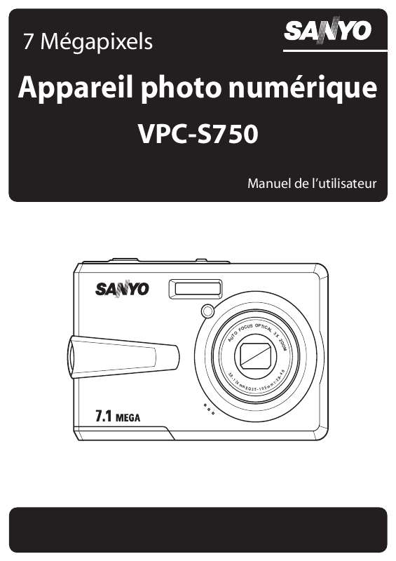 Guide utilisation SANYO VPC-S750  de la marque SANYO