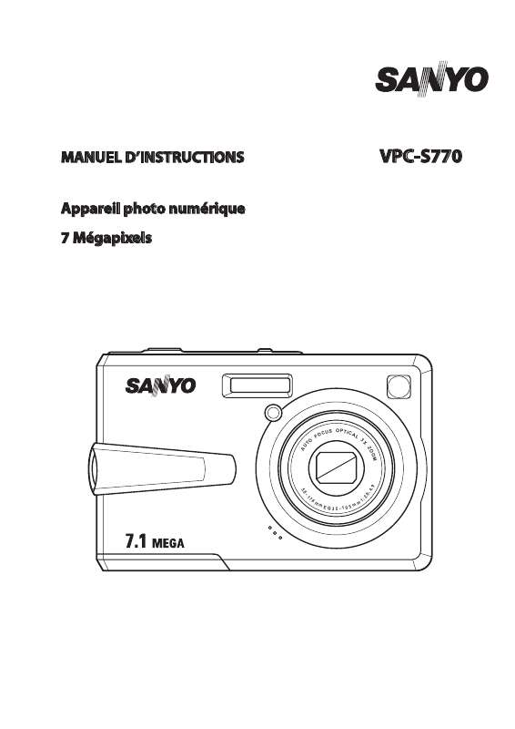 Guide utilisation SANYO VPC-S770  de la marque SANYO