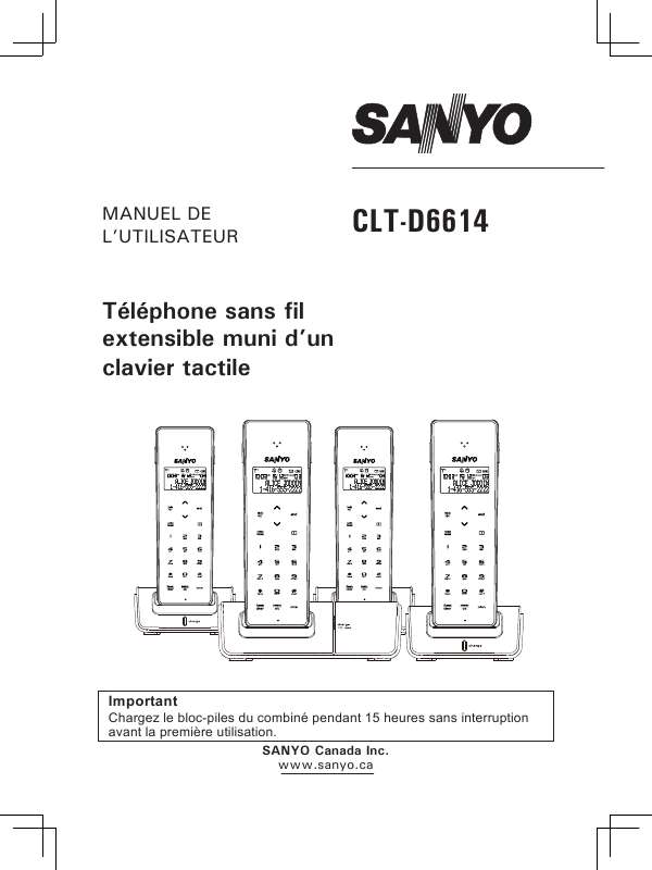 Guide utilisation SANYO CLT-D6614  de la marque SANYO