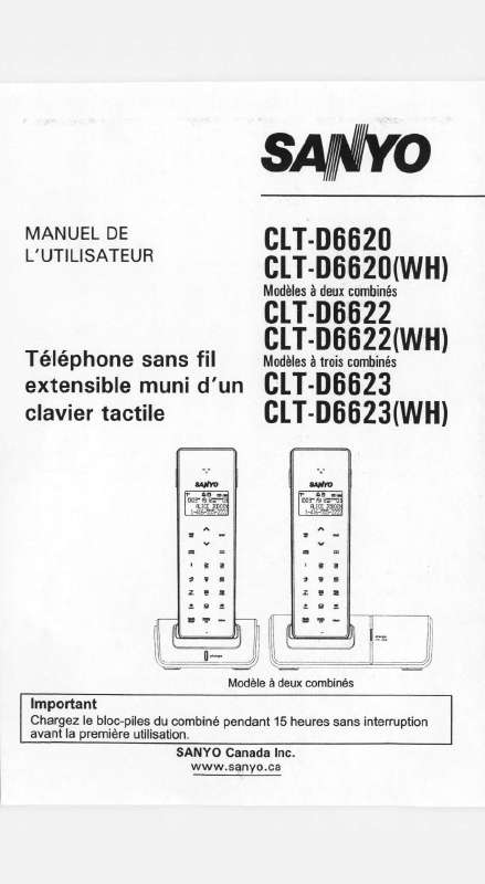 Guide utilisation SANYO CLT-D6622  de la marque SANYO