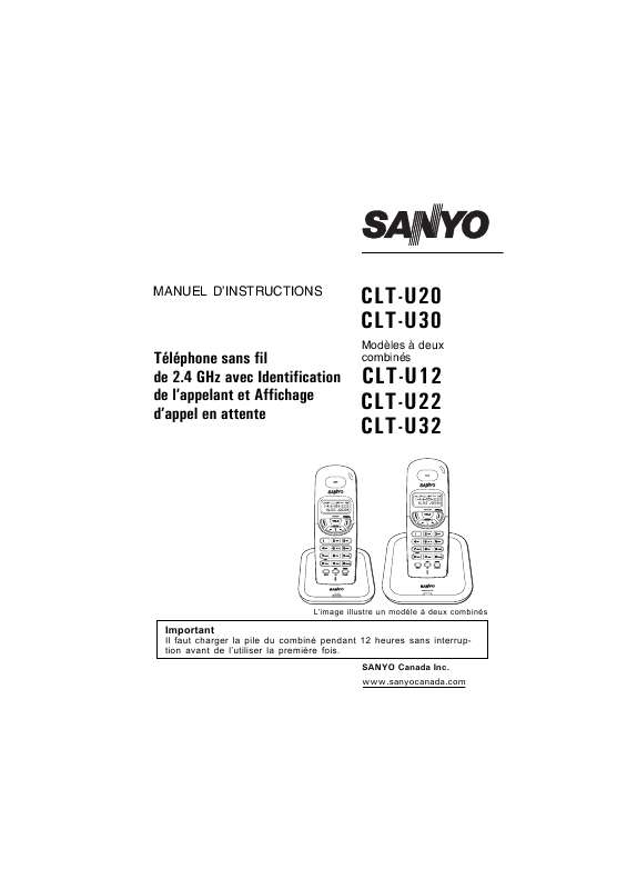 Guide utilisation SANYO CLT-U20  de la marque SANYO