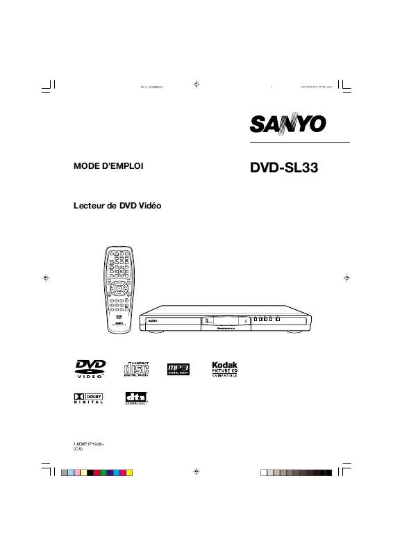 Guide utilisation SANYO DVD-SL33  de la marque SANYO