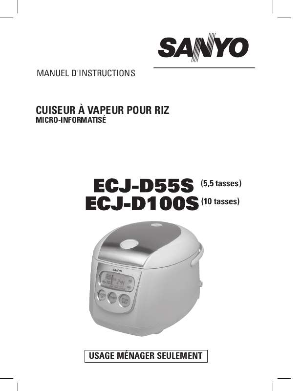 Guide utilisation SANYO ECJ-D100S  de la marque SANYO