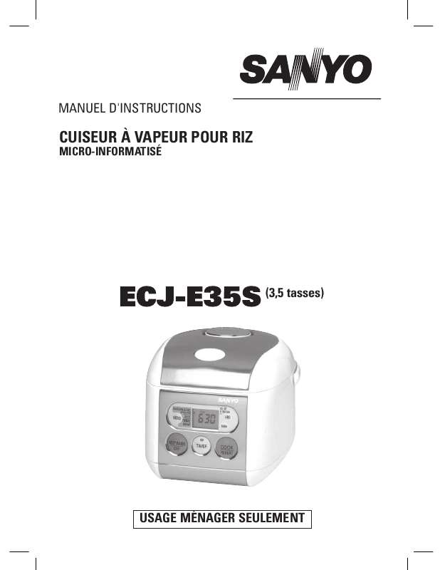 Guide utilisation SANYO ECJ-E35S  de la marque SANYO