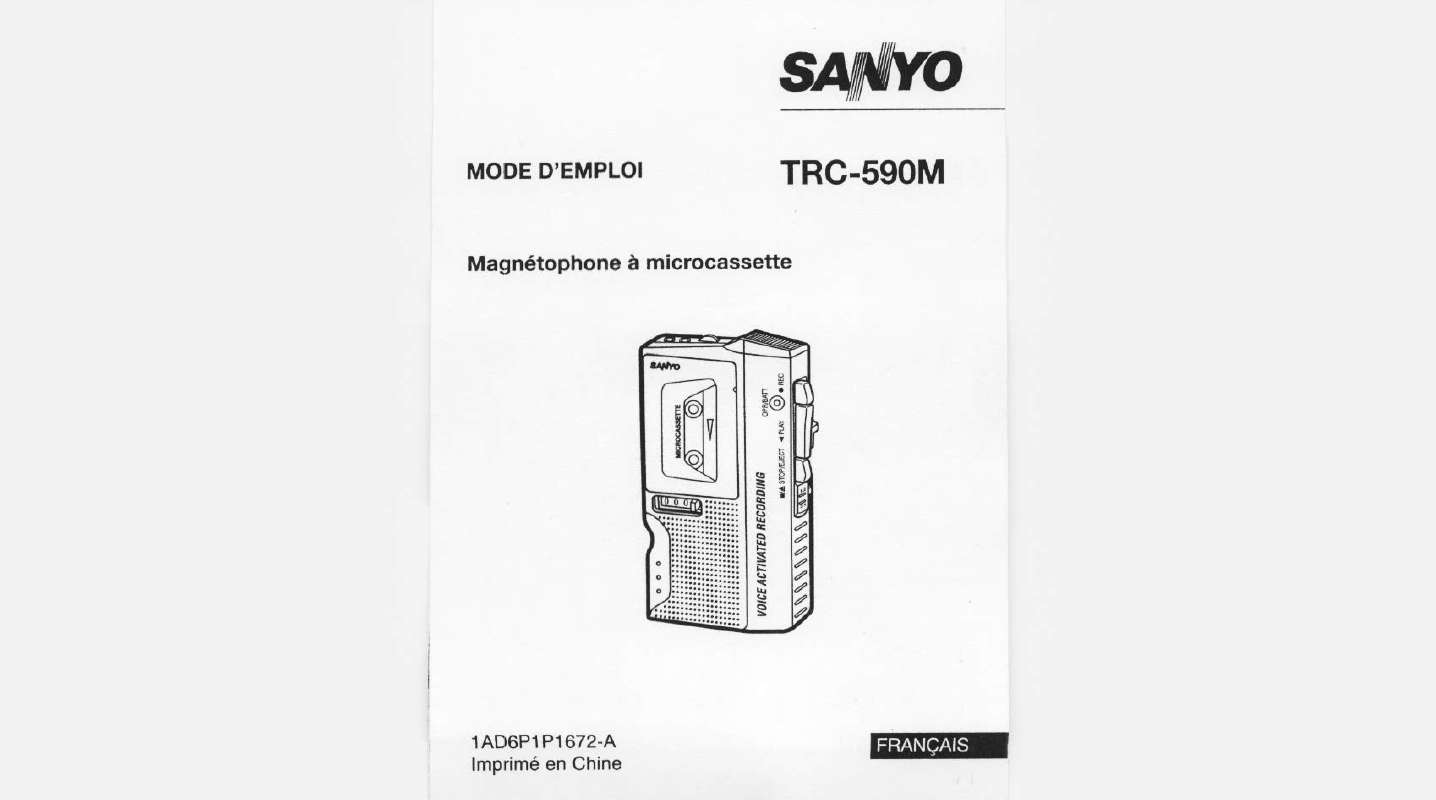 Guide utilisation SANYO TRC-590M  de la marque SANYO