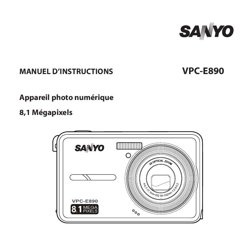 Guide utilisation SANYO VPC-E890  de la marque SANYO