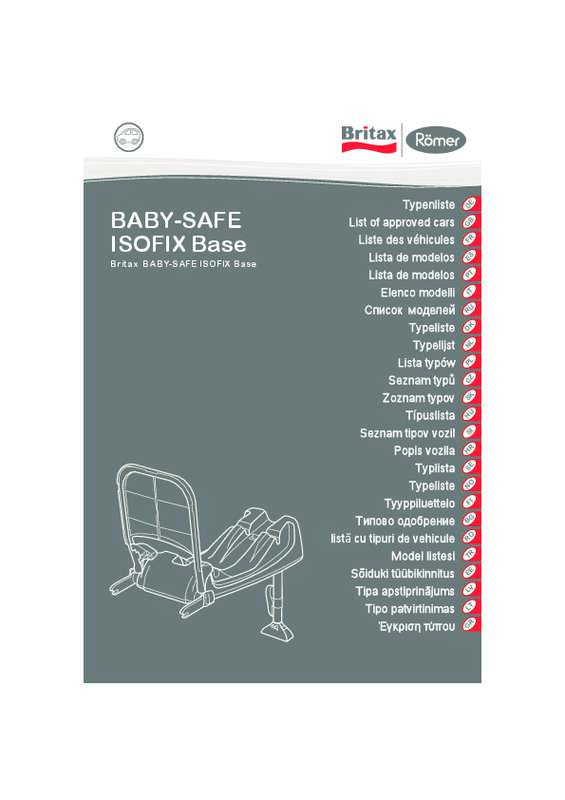 Guide utilisation BRITAX BABY-SAFE ISOFIX BASE  de la marque BRITAX