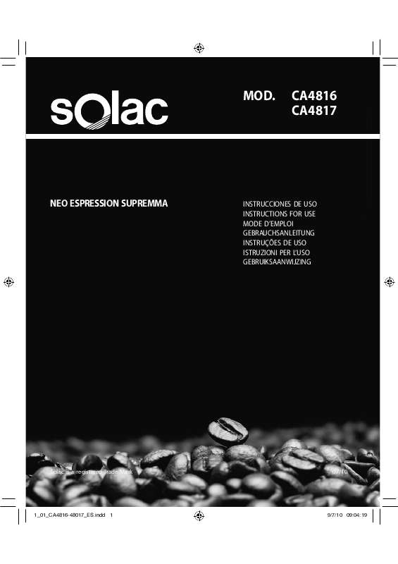 Guide utilisation SOLAC CA4816 de la marque SOLAC