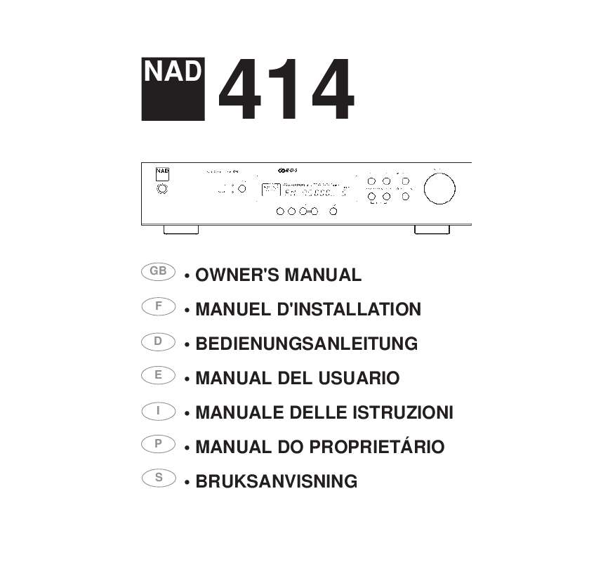 Guide utilisation NAD 414  de la marque NAD