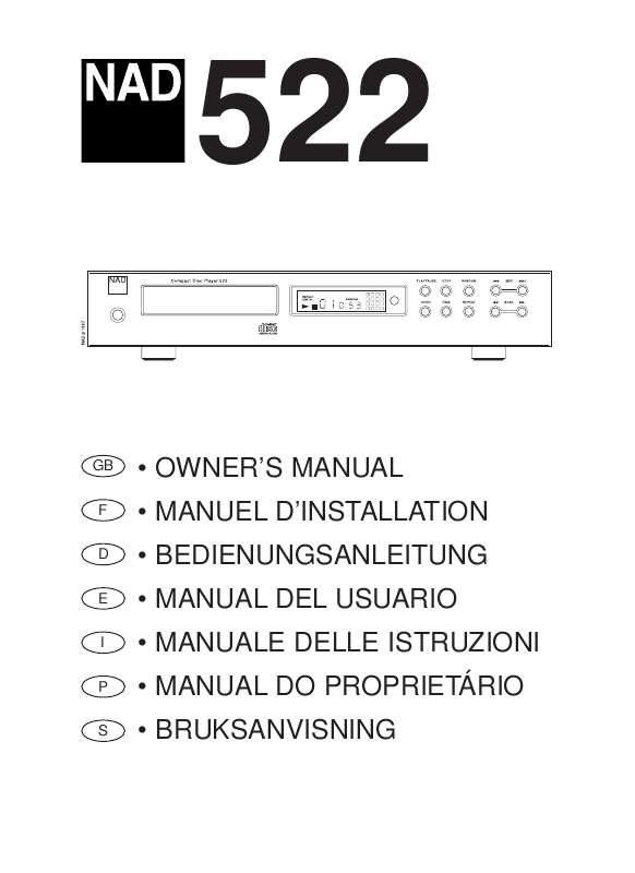 Guide utilisation NAD 522  de la marque NAD