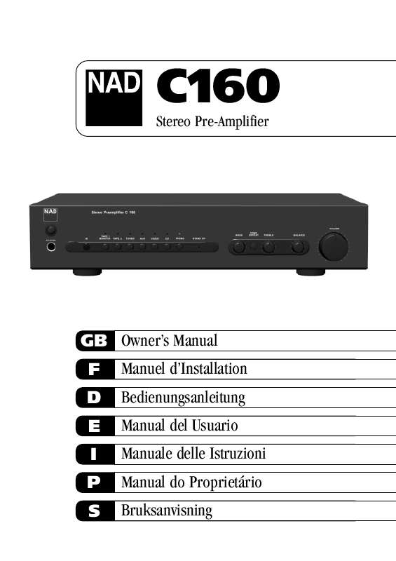 Guide utilisation NAD C160  de la marque NAD