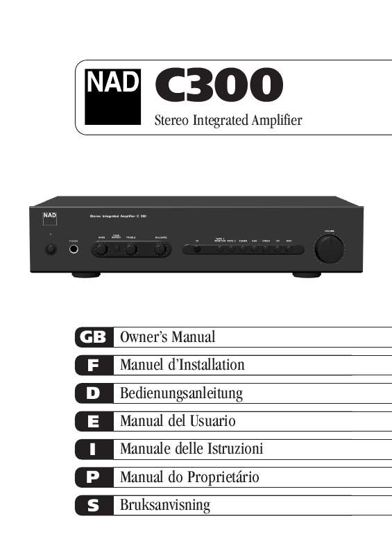 Guide utilisation NAD C300  de la marque NAD