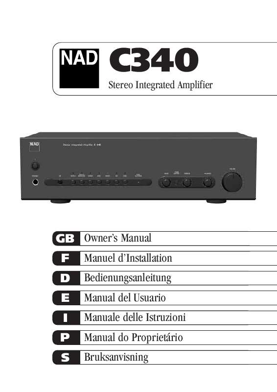 Guide utilisation NAD C340  de la marque NAD