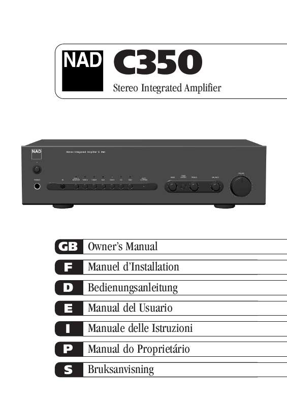 Guide utilisation NAD C350  de la marque NAD