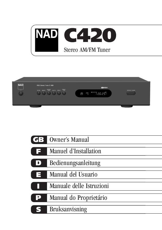 Guide utilisation NAD C420  de la marque NAD
