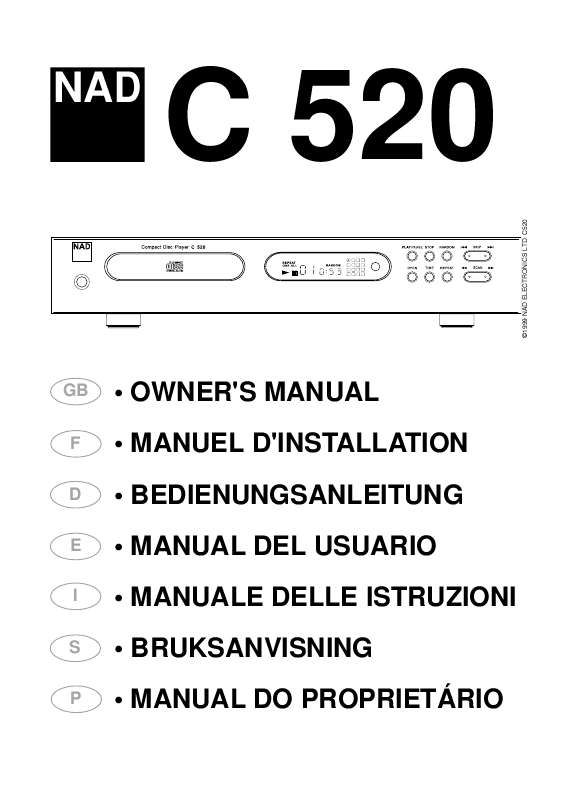 Guide utilisation NAD C520  de la marque NAD