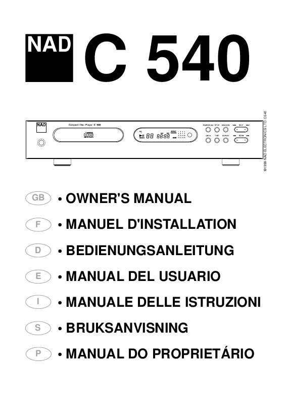 Guide utilisation NAD C540  de la marque NAD