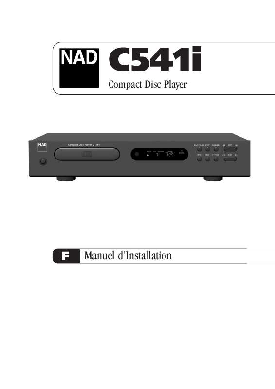 Guide utilisation NAD C541I  de la marque NAD