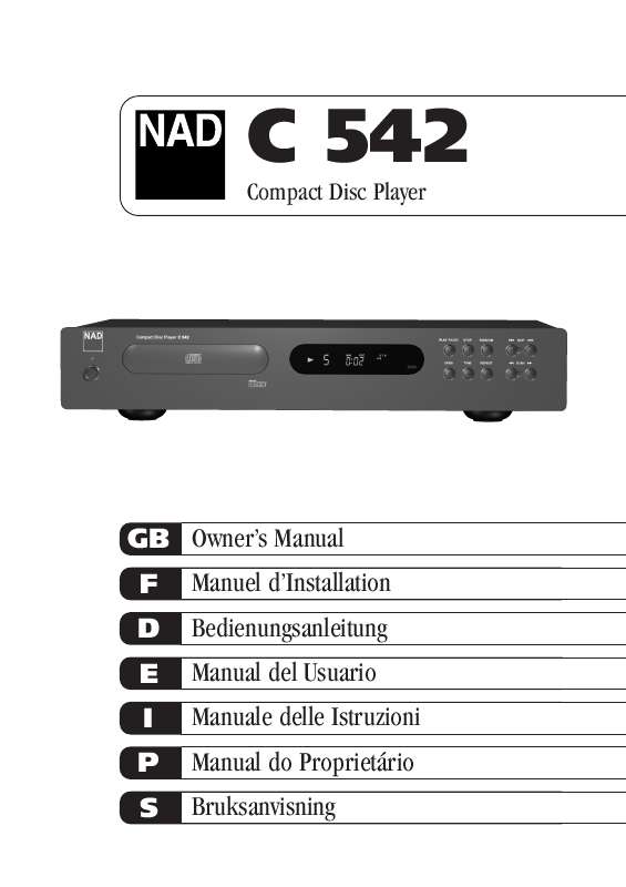 Guide utilisation NAD C542  de la marque NAD