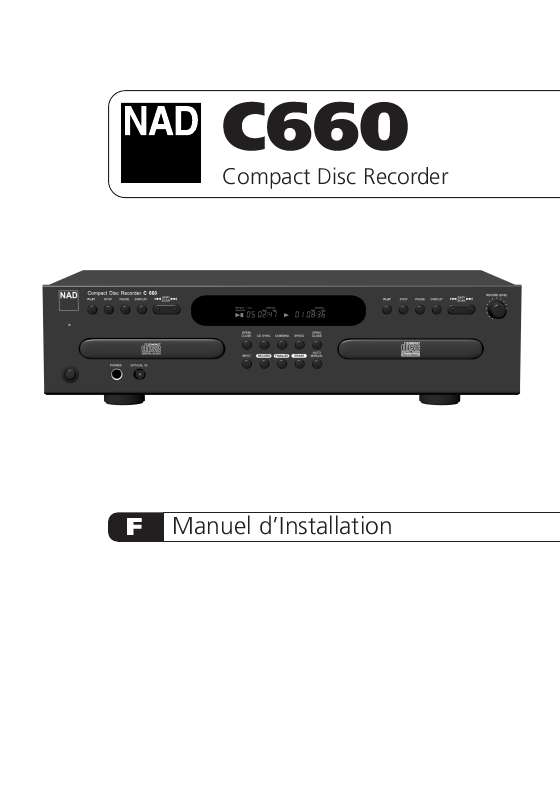 Guide utilisation NAD C660  de la marque NAD
