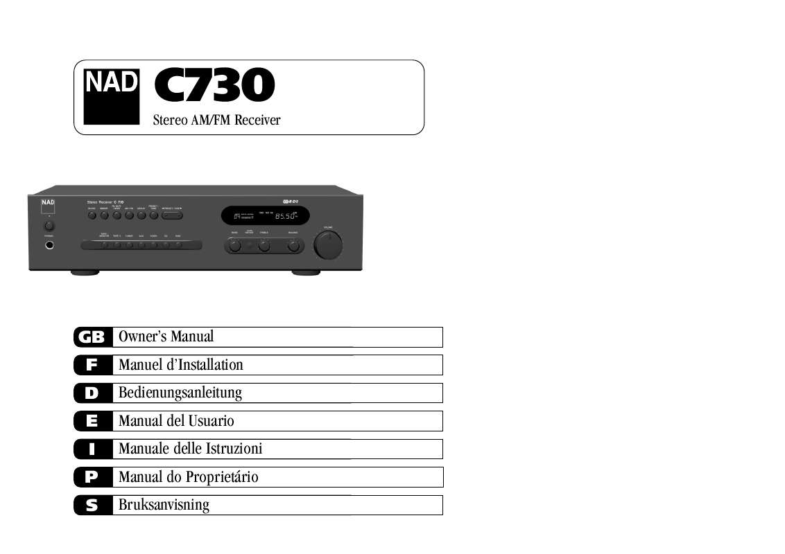 Guide utilisation NAD C730  de la marque NAD