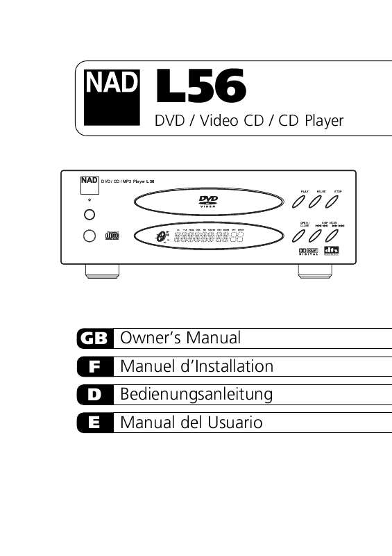 Guide utilisation NAD L56  de la marque NAD
