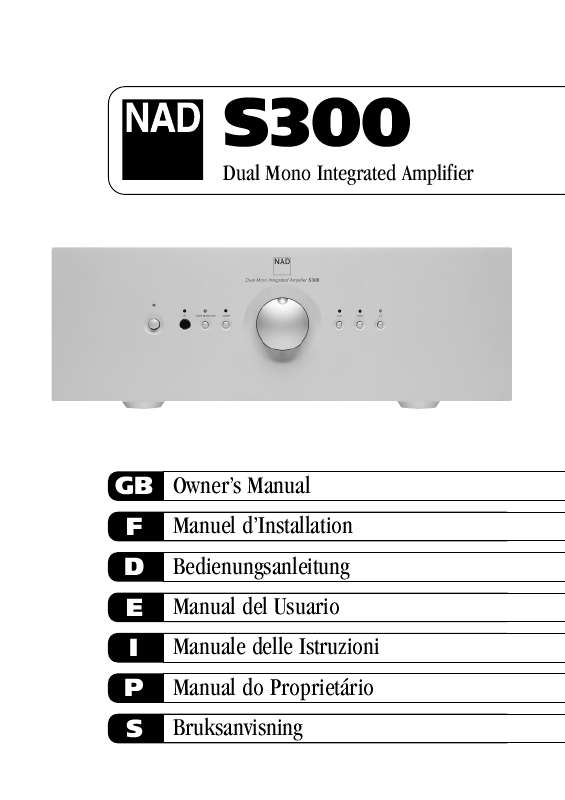 Guide utilisation NAD S300  de la marque NAD