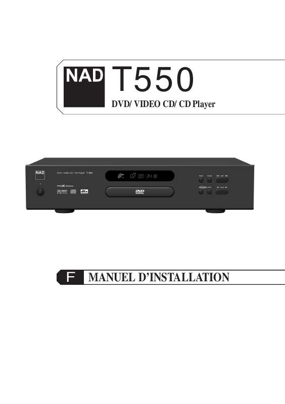 Guide utilisation NAD T550  de la marque NAD