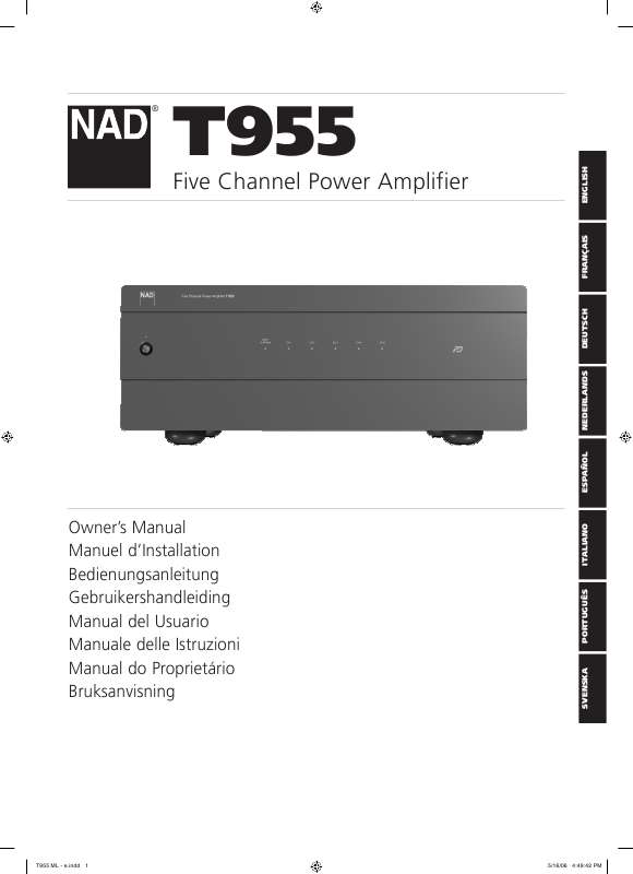 Guide utilisation NAD T955  de la marque NAD