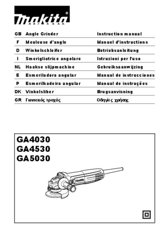 Guide utilisation MAKITA GA5030KSP2  de la marque MAKITA
