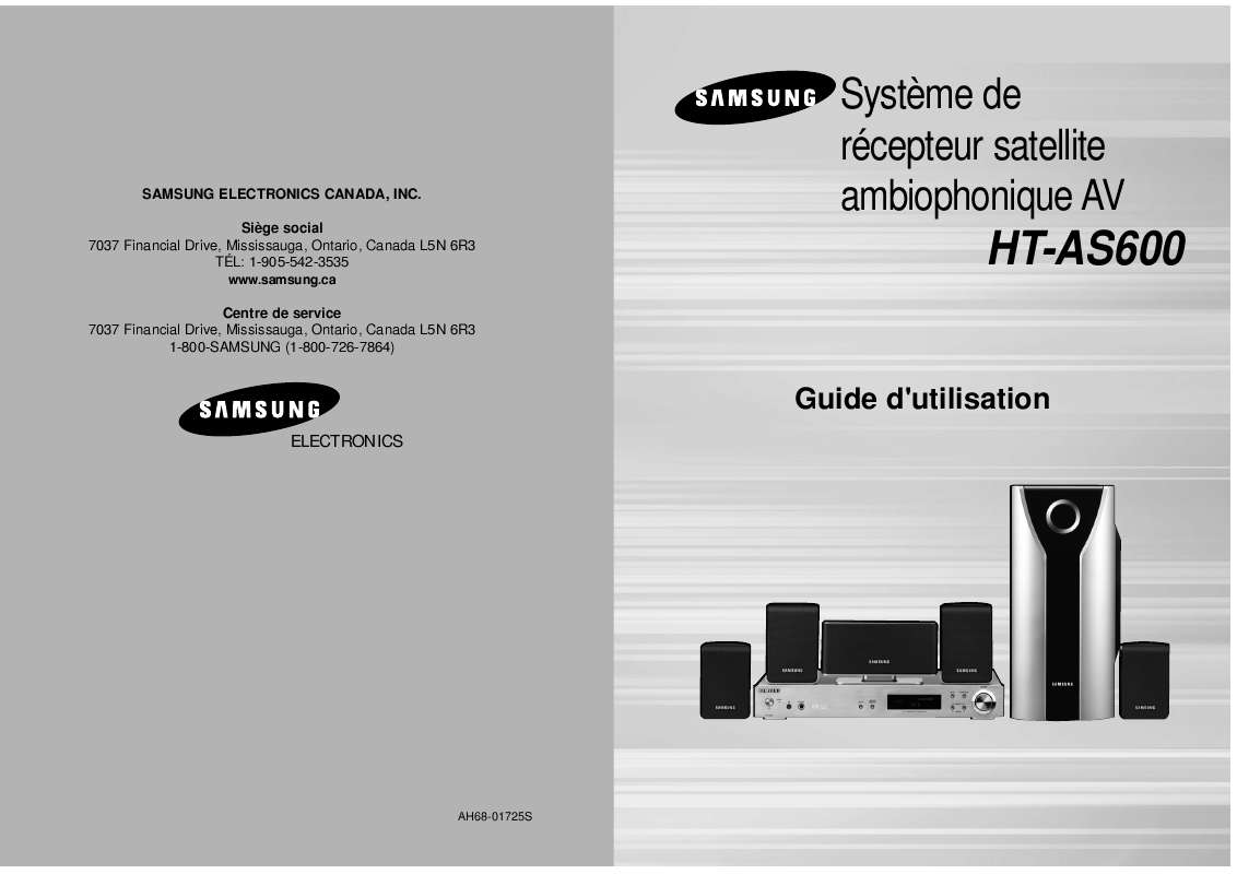 Guide utilisation SAMSUNG HT-AS600  de la marque SAMSUNG