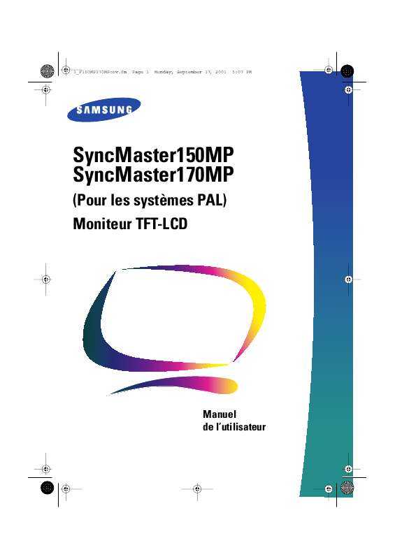 Guide utilisation SAMSUNG SYNCMASTER 150MP-  de la marque SAMSUNG