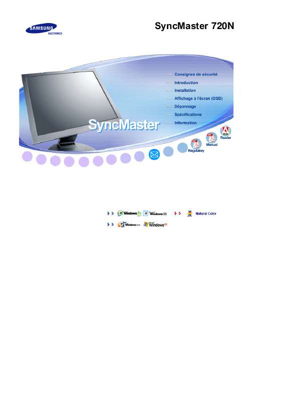 Guide utilisation SAMSUNG SYNCMASTER 720N  de la marque SAMSUNG
