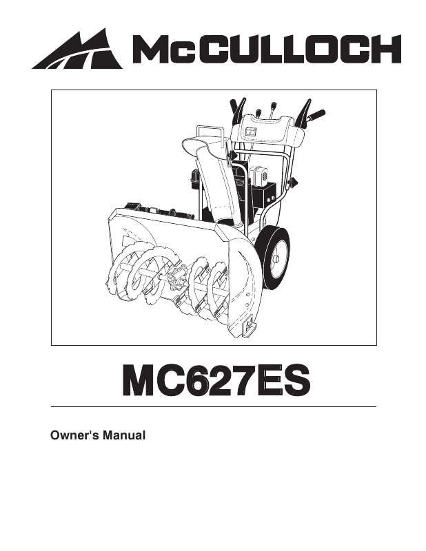 Guide utilisation  MCCULLOCH MC627ES  de la marque MCCULLOCH