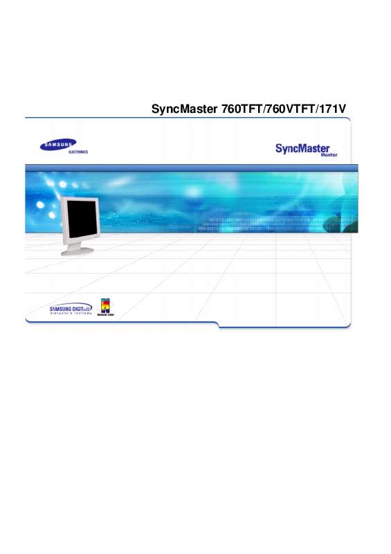 Guide utilisation SAMSUNG SYNCMASTER 760TFT  de la marque SAMSUNG