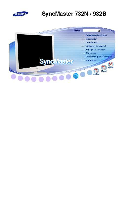 Guide utilisation SAMSUNG SYNCMASTER 932B  de la marque SAMSUNG