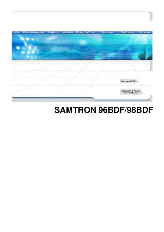 Guide utilisation SAMSUNG SYNCMASTER 98BDF  de la marque SAMSUNG