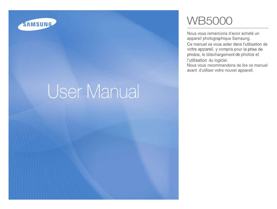 Guide utilisation  SAMSUNG WB5000  de la marque SAMSUNG