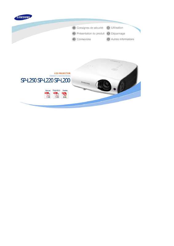 Guide utilisation SAMSUNG SP-L250  de la marque SAMSUNG